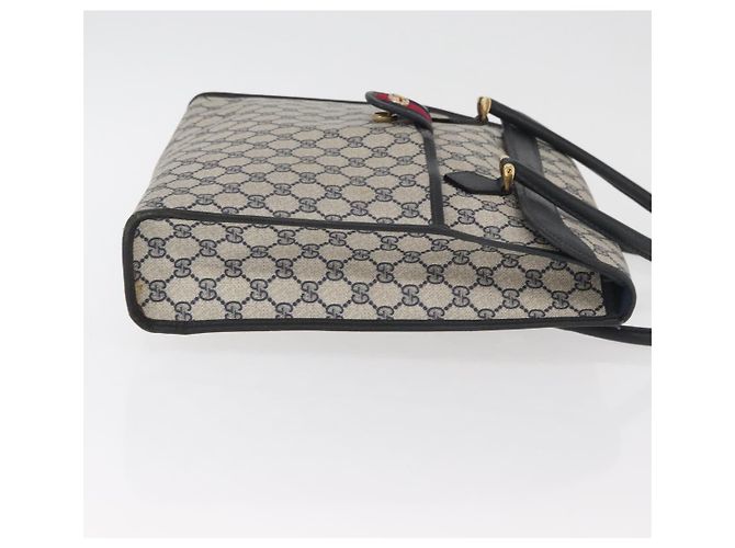 GUCCI GG Supreme Tote Bag PVC Navy Gold - vista 4