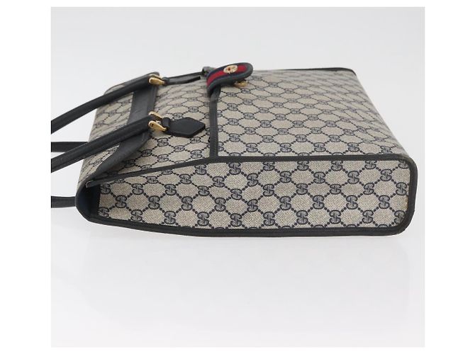 GUCCI GG Supreme Tote Bag PVC Navy Gold - vista 5
