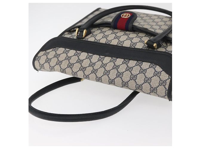 GUCCI GG Supreme Tote Bag PVC Navy Gold - vista 7