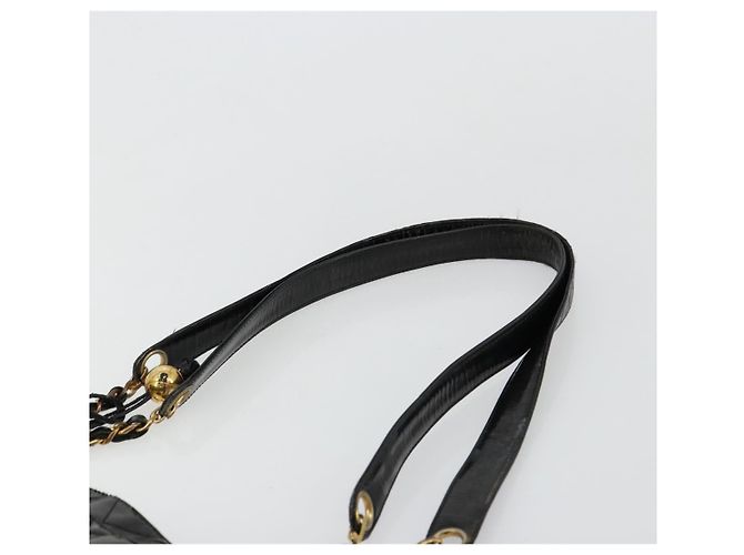 CHANEL Matelasse Chain Tote Bag Patent Leather Black Gold CC - vista 14