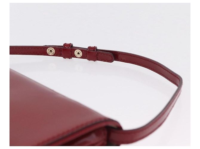 Céline CELINE Triomphe Shoulder Bag Leather Red Gold Tone - vista 10