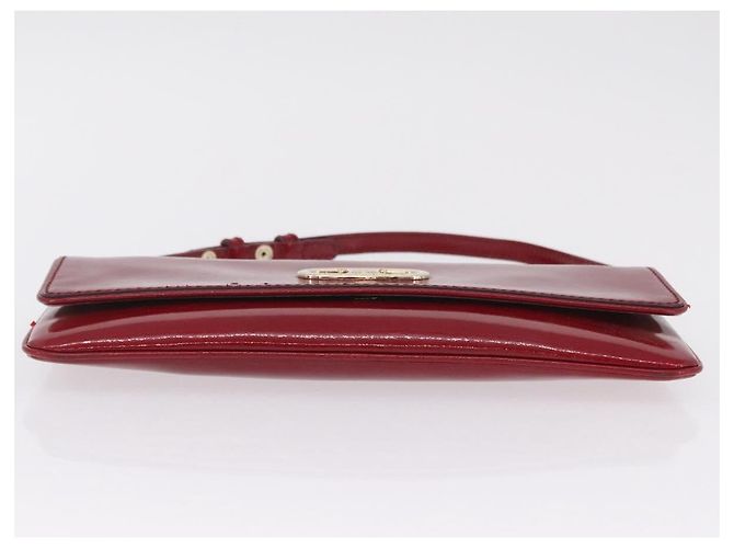 Céline CELINE Triomphe Shoulder Bag Leather Red Gold Tone - vista 11