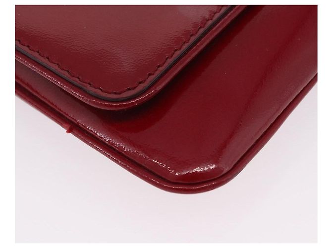 Céline CELINE Triomphe Shoulder Bag Leather Red Gold Tone - vista 12