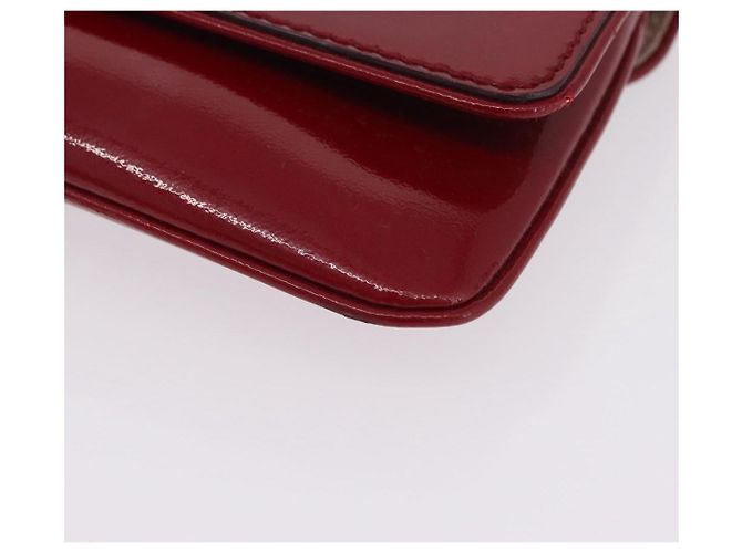 Céline CELINE Triomphe Shoulder Bag Leather Red Gold Tone - vista 13