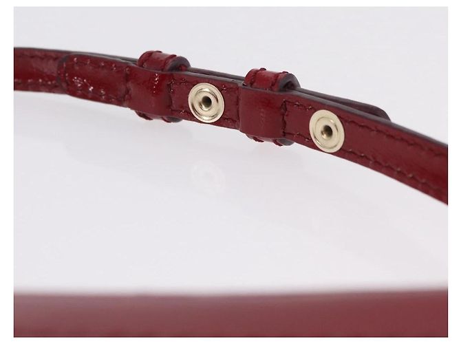 Céline CELINE Triomphe Shoulder Bag Leather Red Gold Tone - vista 17