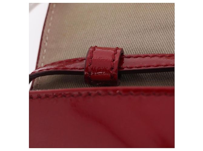 Céline CELINE Triomphe Shoulder Bag Leather Red Gold Tone - vista 22