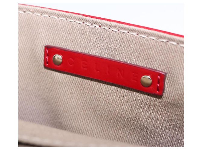 Céline CELINE Triomphe Shoulder Bag Leather Red Gold Tone - vista 23