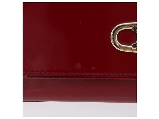 Céline CELINE Triomphe Shoulder Bag Leather Red Gold Tone - vista 3