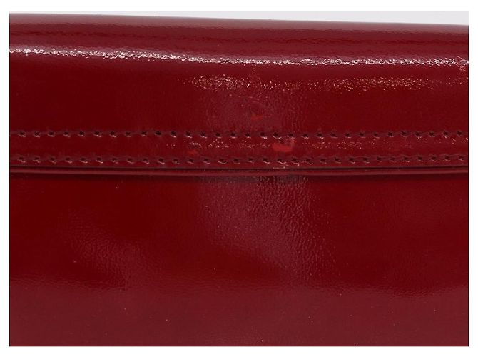 Céline CELINE Triomphe Shoulder Bag Leather Red Gold Tone - vista 5