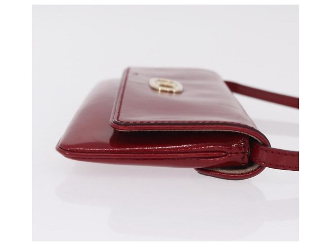 Céline CELINE Triomphe Shoulder Bag Leather Red Gold Tone - vista 6