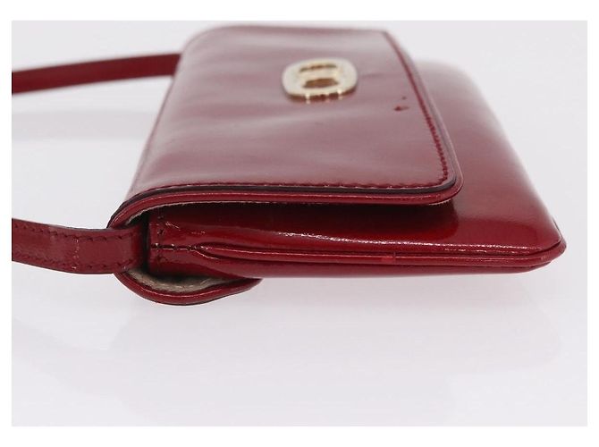 Céline CELINE Triomphe Shoulder Bag Leather Red Gold Tone - vista 7