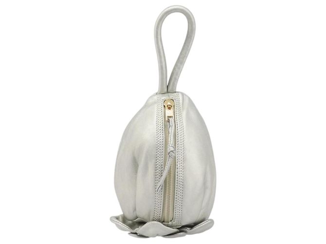 Céline CELINE Pouch Leather Silver Gold - vista 2