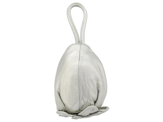 Céline CELINE Pouch Leather Silver Gold - vista 3
