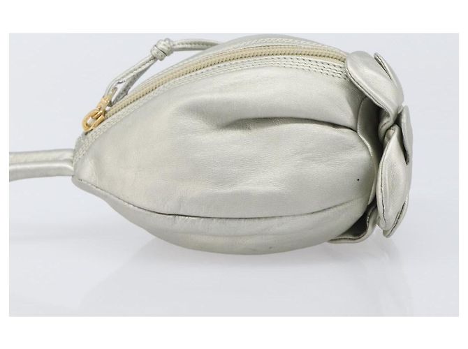 Céline CELINE Pouch Leather Silver Gold - vista 5