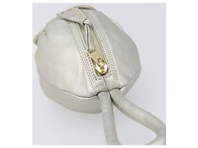 Céline CELINE Pouch Leather Silver Gold - vista 6
