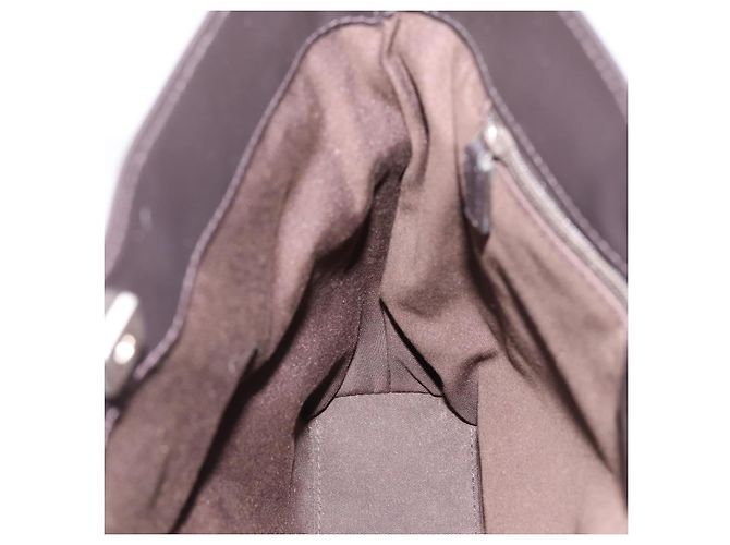 GUCCI GG Canvas Shoulder Bag outlet Dark Brown Silver 143745 - vista 17