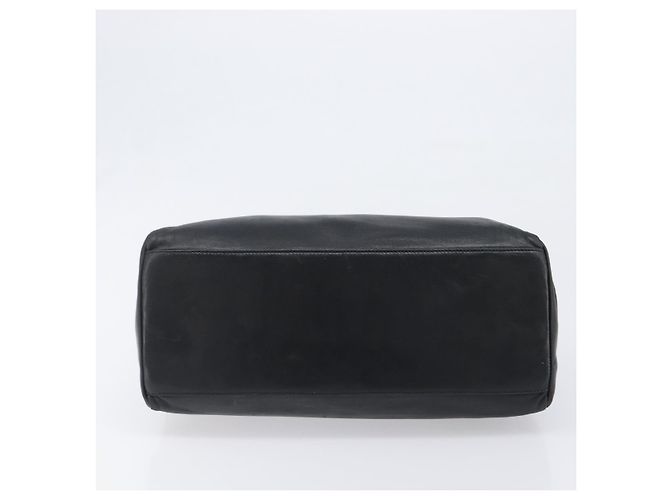 PRADA Hand Bag Leather Black Silver - vista 10