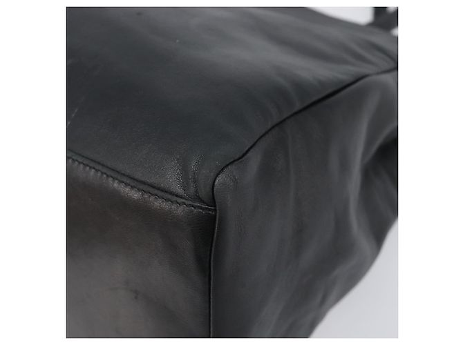 PRADA Hand Bag Leather Black Silver - vista 13