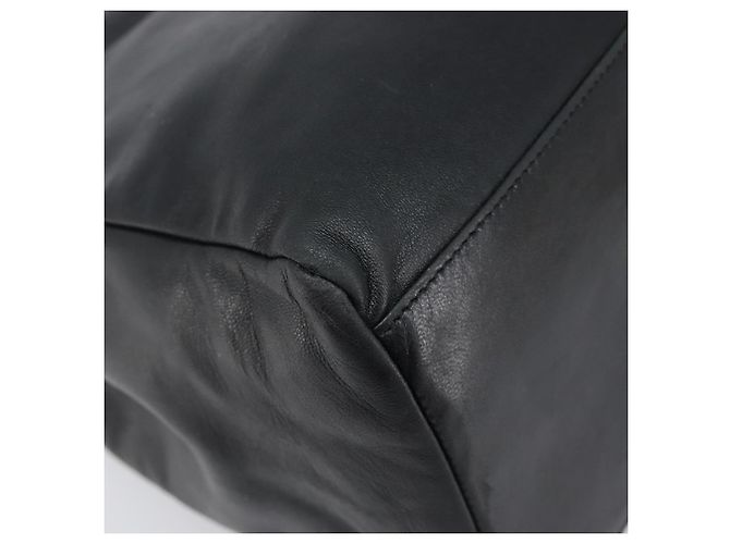 PRADA Hand Bag Leather Black Silver - vista 14