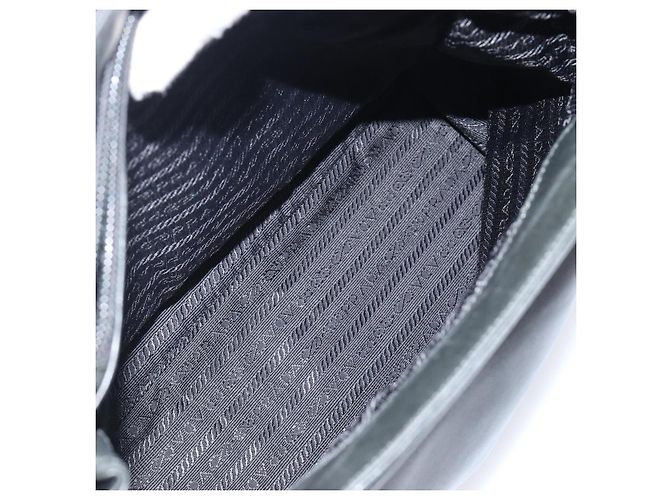 PRADA Hand Bag Leather Black Silver - vista 24
