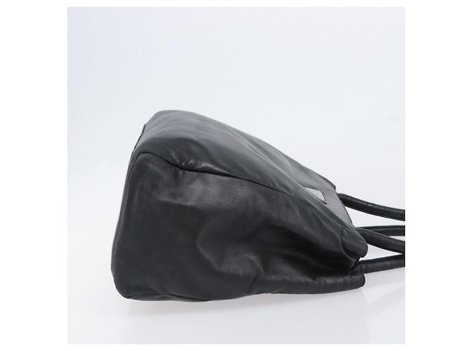 PRADA Hand Bag Leather Black Silver - vista 5
