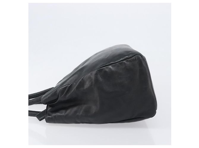 PRADA Hand Bag Leather Black Silver - vista 6