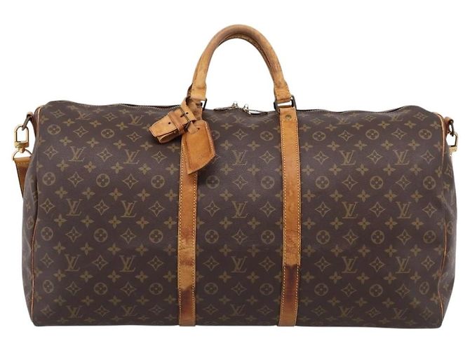 LOUIS VUITTON Monogram Keepall Bandouliere 60 Boston Bag M41412 LV - vista 13