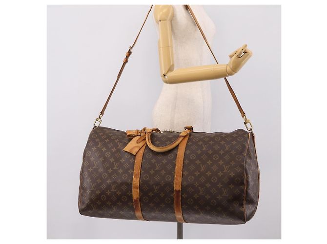 LOUIS VUITTON Monogram Keepall Bandouliere 60 Boston Bag M41412 LV - vista 25
