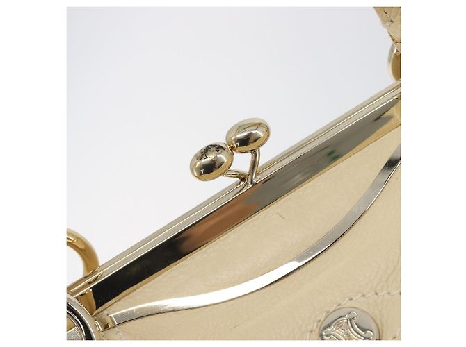 Céline CELINE Hand Bag Leather Beige Gold - vista 19