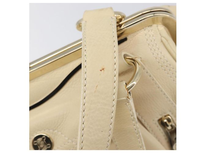 Céline CELINE Hand Bag Leather Beige Gold - vista 22