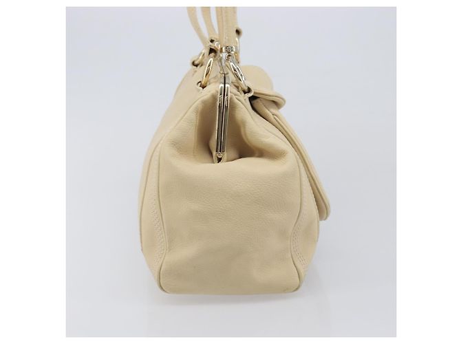 Céline CELINE Hand Bag Leather Beige Gold - vista 4