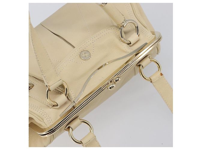 Céline CELINE Hand Bag Leather Beige Gold - vista 6