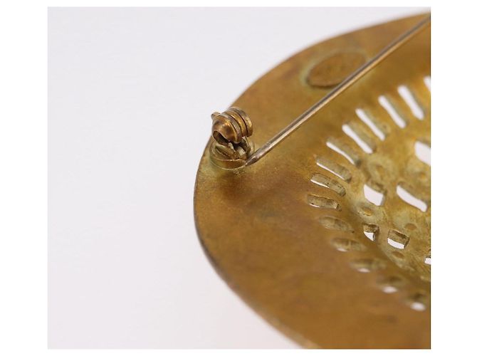 CHANEL Brooch metal Gold Tone CC - vista 9