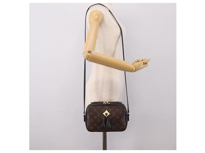 LOUIS VUITTON Monogram Saintonge Shoulder Bag Black M43555 LV - vista 25