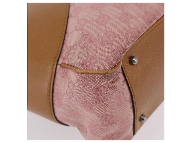GUCCI GG Canvas Hand Bag Pink Silver 113011 - vista 11
