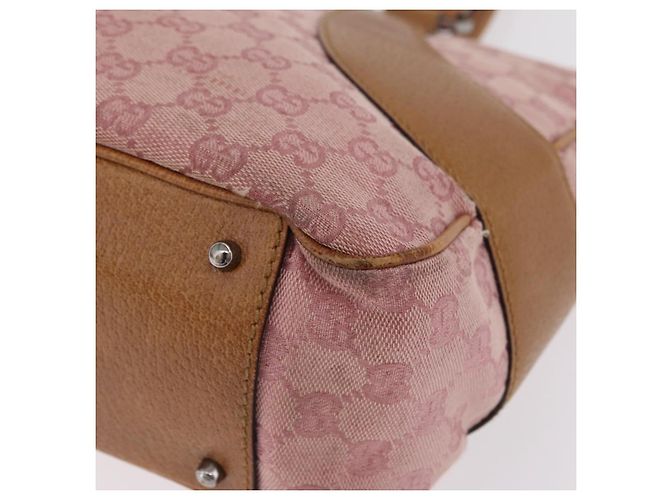 GUCCI GG Canvas Hand Bag Pink Silver 113011 - vista 12