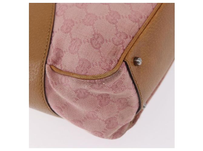 GUCCI GG Canvas Hand Bag Pink Silver 113011 - vista 13