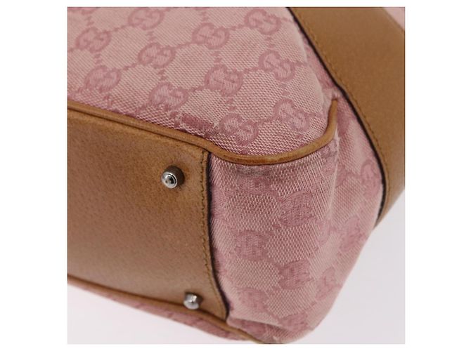 GUCCI GG Canvas Hand Bag Pink Silver 113011 - vista 14