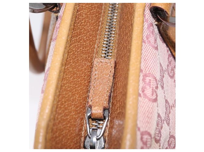 GUCCI GG Canvas Hand Bag Pink Silver 113011 - vista 15