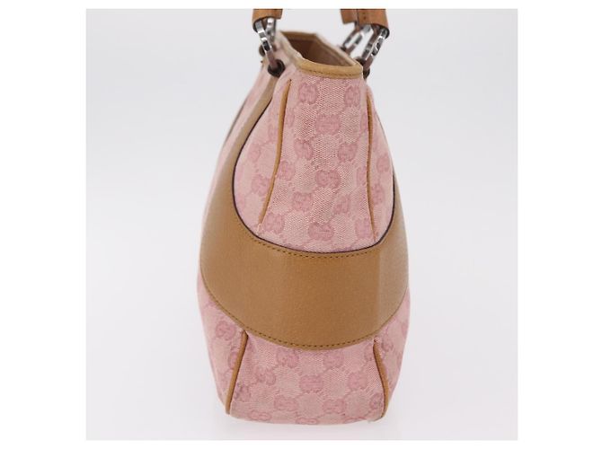GUCCI GG Canvas Hand Bag Pink Silver 113011 - vista 4