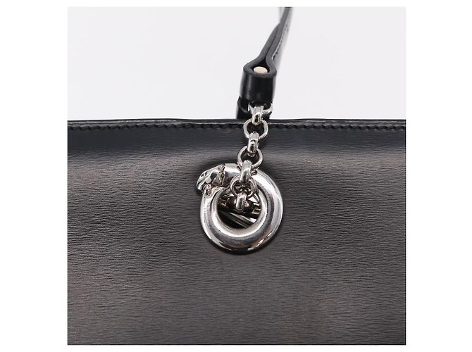 Panthère Cartier PANTHERE Shoulder Bag Leather Black Silver - vista 14