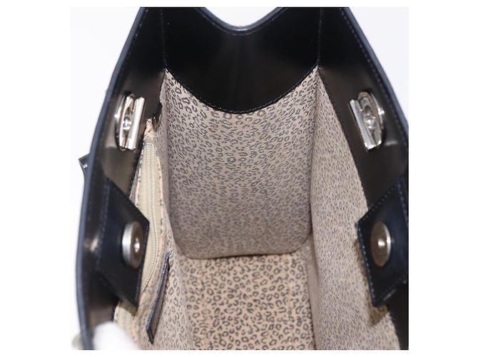 Panthère Cartier PANTHERE Shoulder Bag Leather Black Silver - vista 18