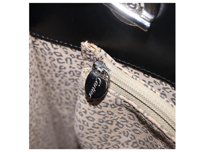Panthère Cartier PANTHERE Shoulder Bag Leather Black Silver - vista 20