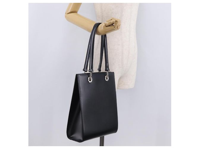 Panthère Cartier PANTHERE Shoulder Bag Leather Black Silver - vista 24