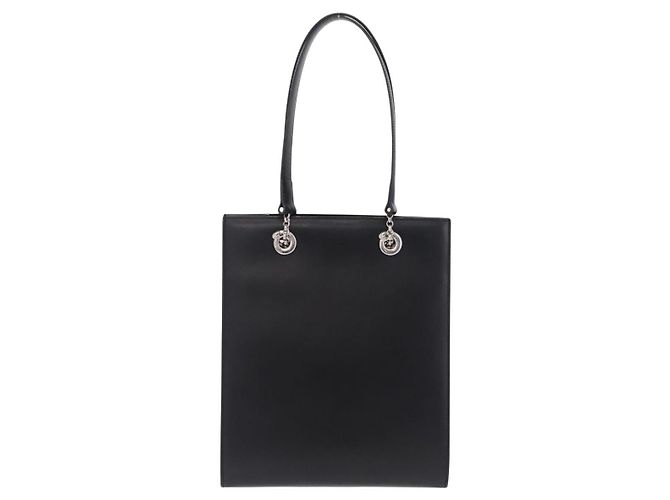 Panthère Cartier PANTHERE Shoulder Bag Leather Black Silver - vista 3