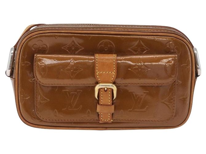 LOUIS VUITTON Monogram Vernis Christy MM Shoulder Bag Bronze M91109 - vista 13