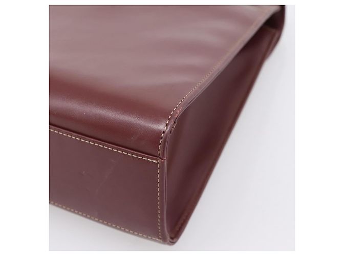 Cartier Must Line Hand Bag Leather Bordeaux Gold - vista 12