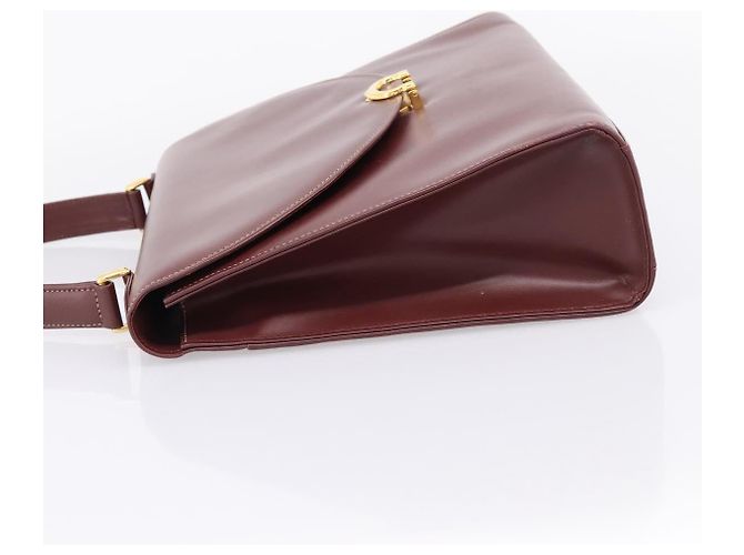 Cartier Must Line Hand Bag Leather Bordeaux Gold - vista 4