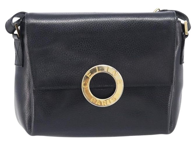 Céline CELINE Shoulder Bag Leather Black Gold Tone - vista 2