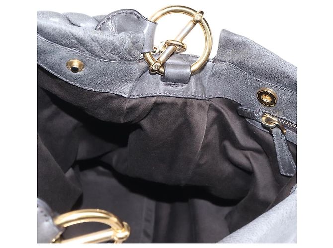 Miu Miu Hand Bag Leather 2way Gray Gold - vista 25